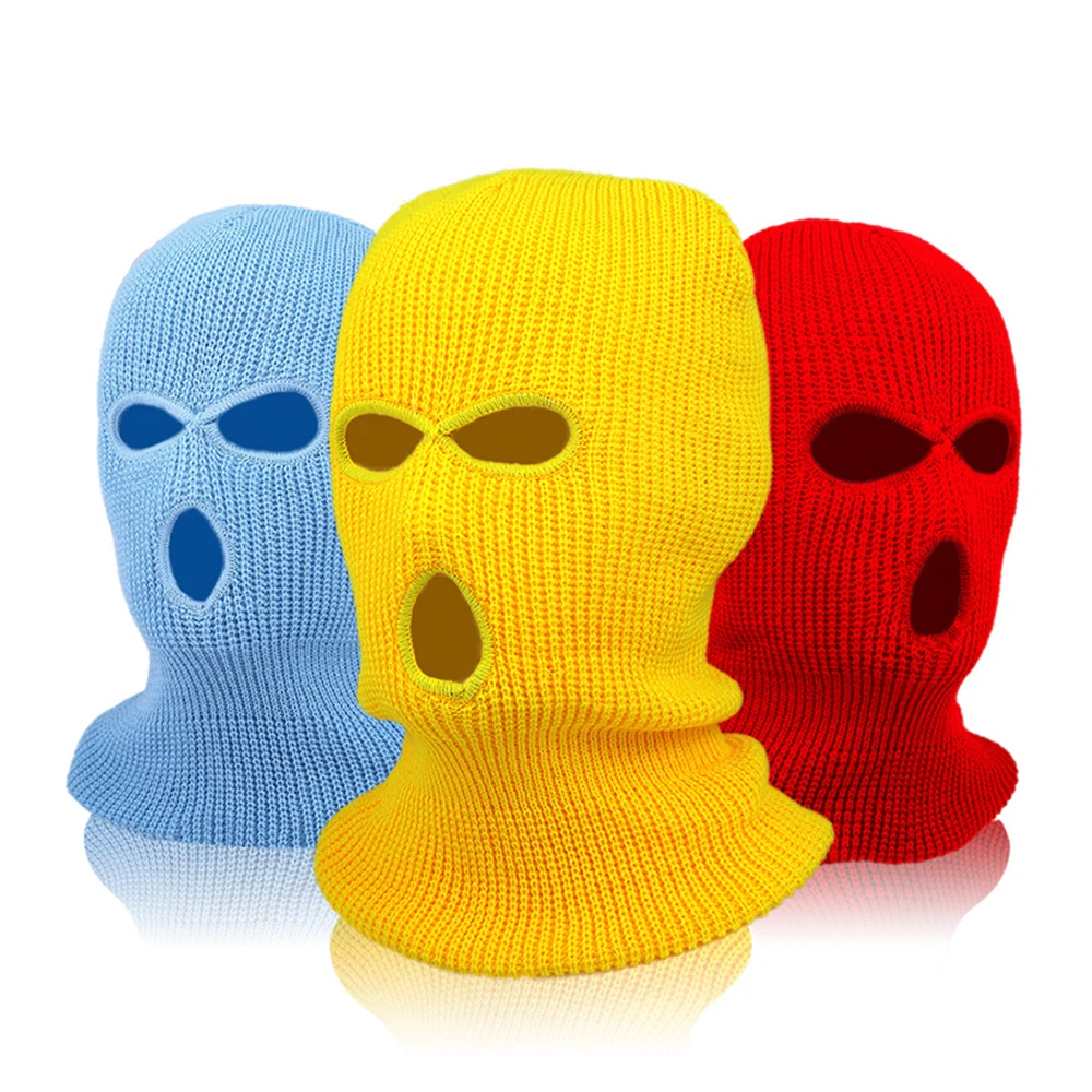 

Балаклава с вышивкой, маска для лица с 3 отверстиями для холодной погоды, зимняя Лыжная маска для мужчин и женщин, теплая велосипедная маска, ...