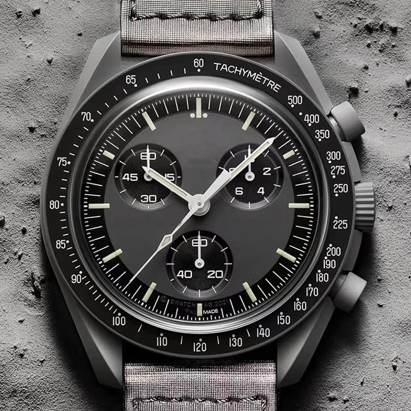 

2022 New Ceramic Couple Moon Watch Men Ladies Top Chronograph Quartz Watches Multifunctional High Quality Waterproof AAA Clocks