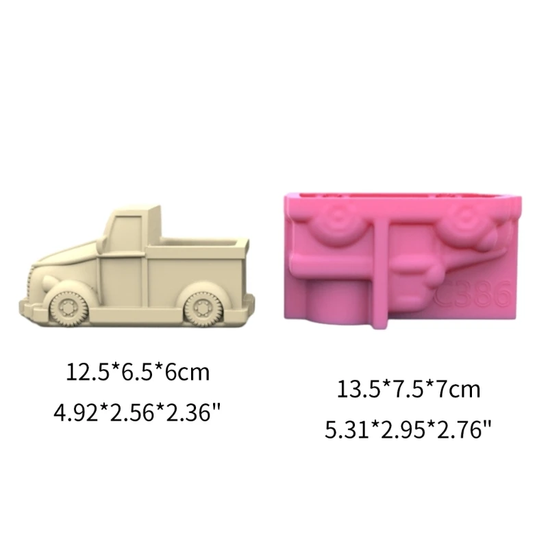 Геометрические маленькие автомобильные гипсовые силиконовые формы коробка для