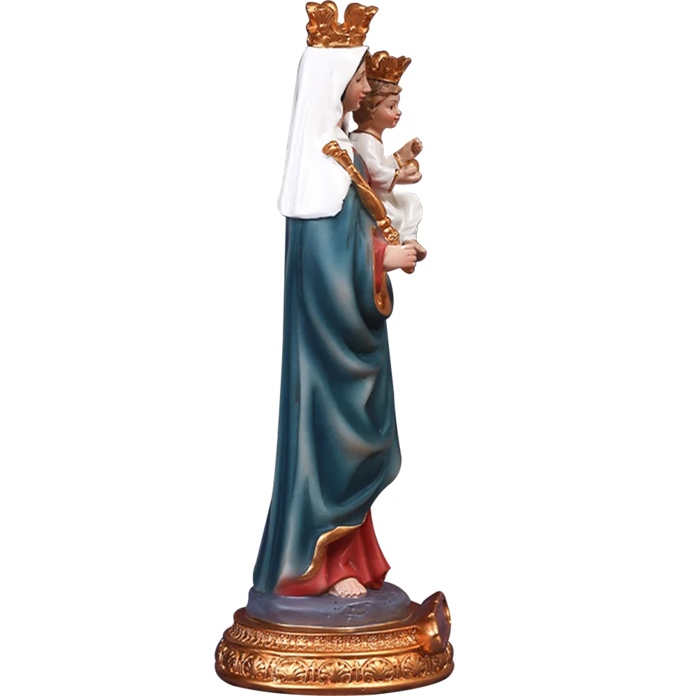 

Statue Ornament Desktop Resin Virgin Mary Maria Figurine Model Decorativeism Madonna Church Decoration