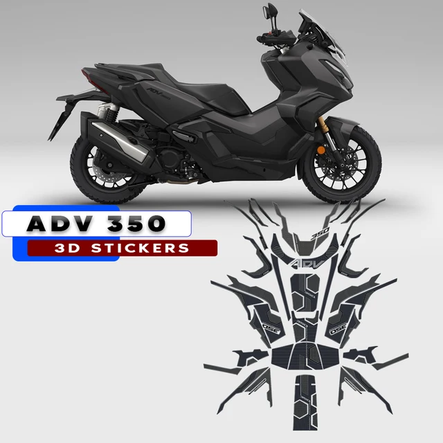 Sticker 3d tank pad stickers protection kit oil gas protector cover decoration for honda adv350 adv 350 2022