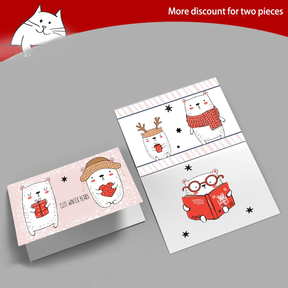 

Cute Christmas Bear Clear Stamps For Scrapbooking Card Making Photo Album Silicone Stamp DIY Decorative Crafts