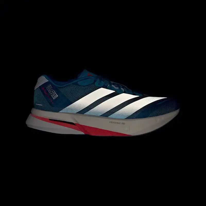 Фото Мужские профессиональные кроссовки для бега Adidas JR4868 Fiberglass Plate Lightstrike Pro Solar Blue Marathon Trainers №3