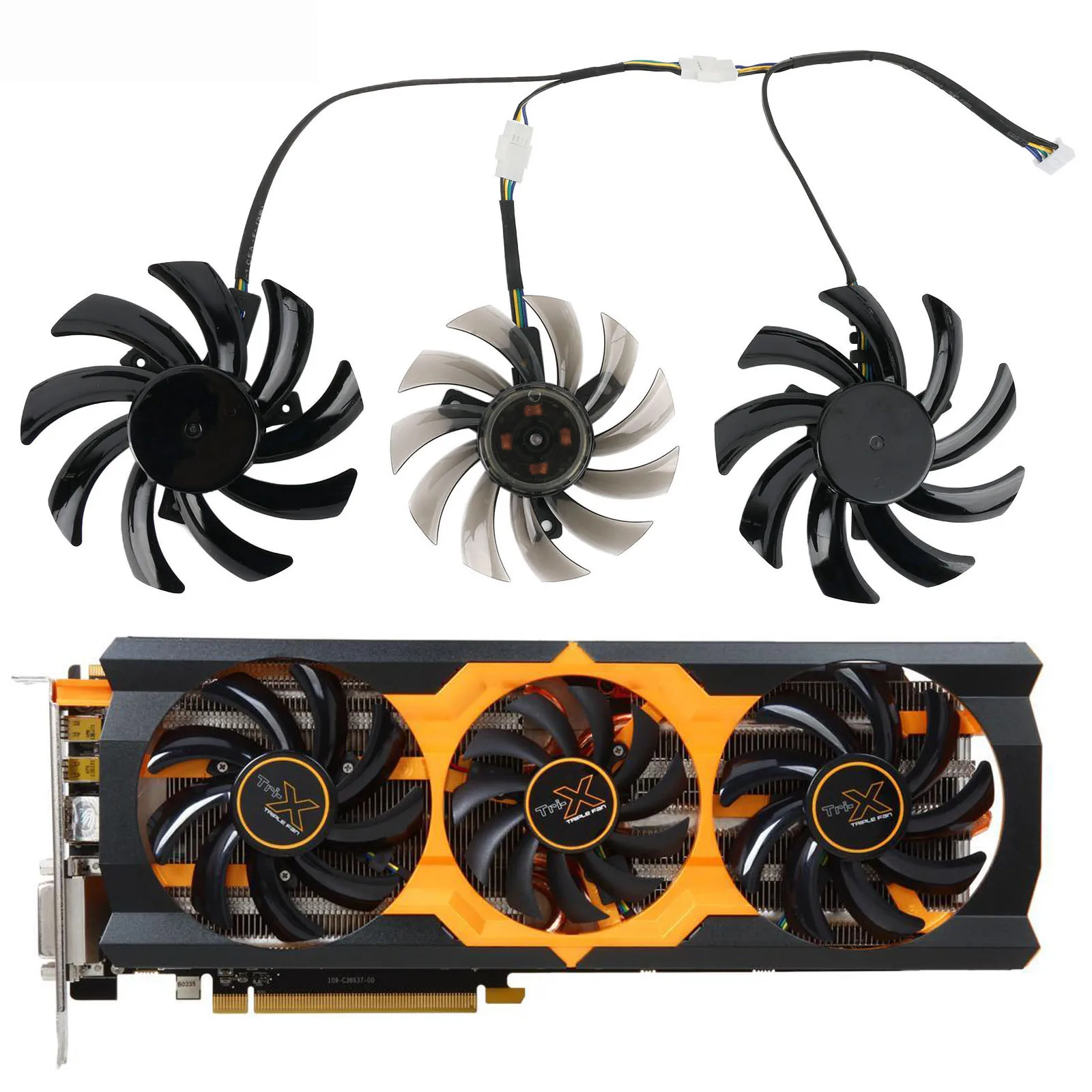 

3Pcs/Lot New 75MM 85MM FD7010H12S Cooling Fan Replacement For Sapphire Radeon Toxic R9 270X 280X Graphics Video Card Cooer Fans