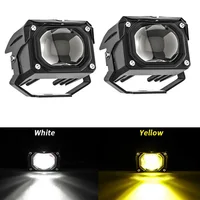 Автомобильный светодиодный противотуманный фонарь, лазерный Дальний свет, пистолет, белый/желтый свет, для мотоциклов, внедорожников, грузовиков, квадроциклов, мотоциклов, противотуманные фары