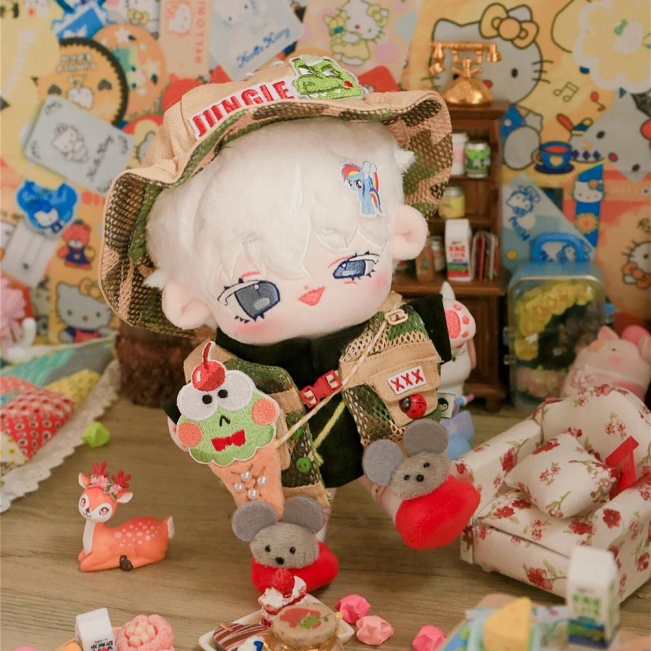 

В наличии японское аниме juютсу Kaisen Gojo Satoru Косплей Плюшевая Кукла наряд хлопковая Подушка талисман Рождественский подарок 20 см