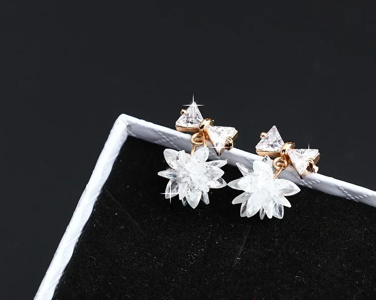 НОВЫЕ серьги из серебра 925 пробы с кристаллами Swarovsk модные темпераментные