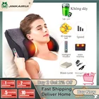 Jinkairui массажер для шеи беспроводной разминающий массажер для спины и тела с подогревом Подушка для домашнего использования автомобиля перезаряжаемая облегчающая боль Релаксация