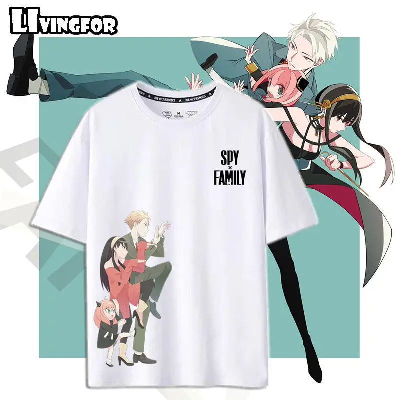 

Летняя хлопковая футболка с коротким рукавом с принтом аниме спайфри Аня Сумерки