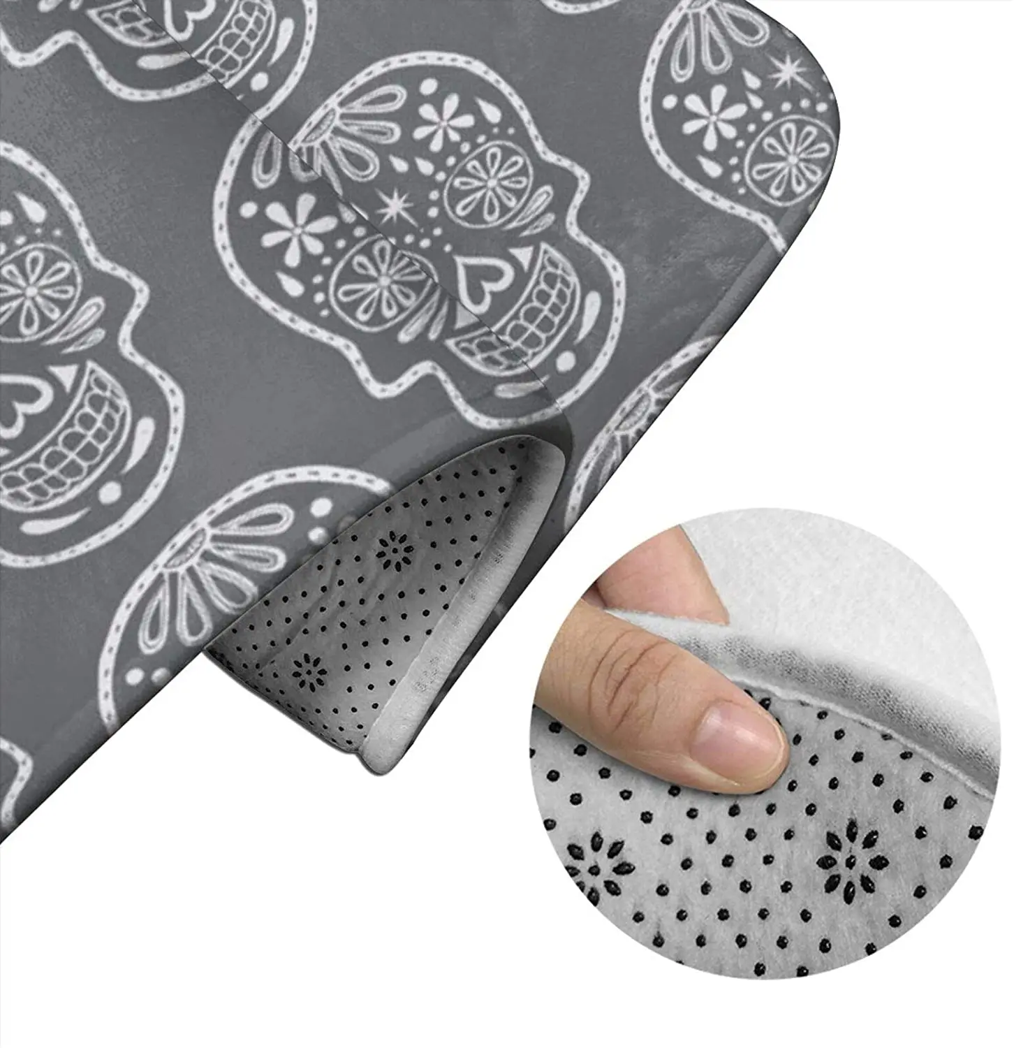 

Sugar Skulls Chalkboard Bathroom Mat Sets 3 Piece Set Rugs Memory Foam Mat Set Toilet Seat Cover Bath Mat Lid cover