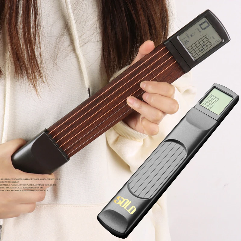 400 + шаблоны для аккордов портативный тренажер мини-инструменты гитары ЖК-дисплей