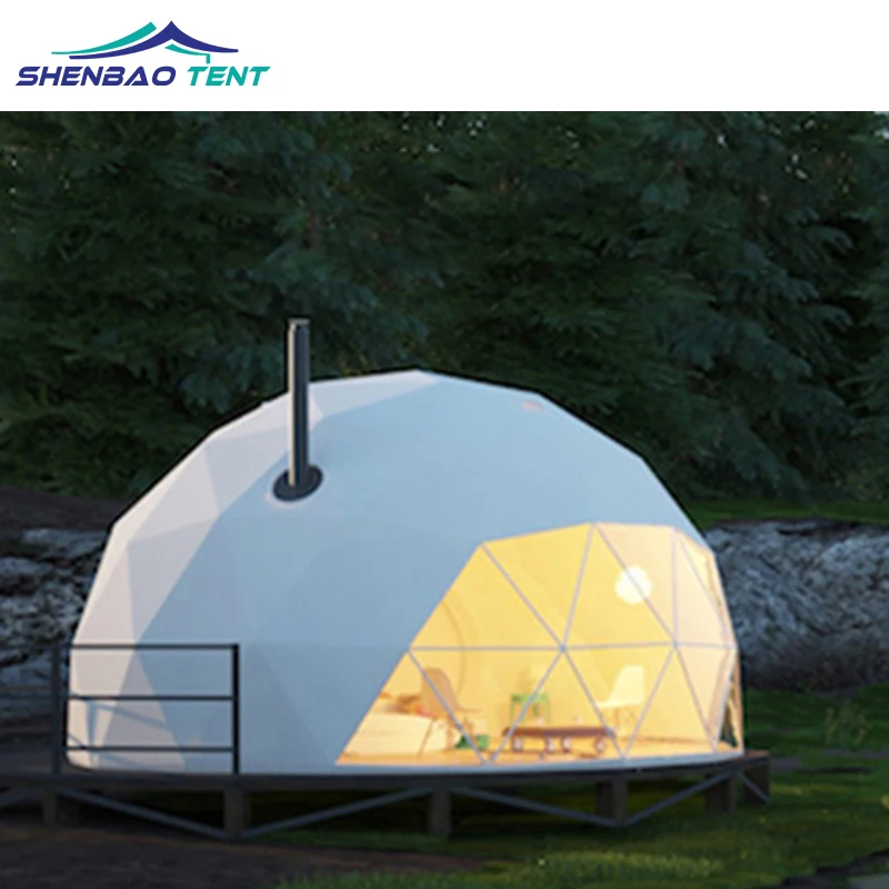 Лес геодезический купол полусфера Domos ПВХ геодезические купольные палатки для