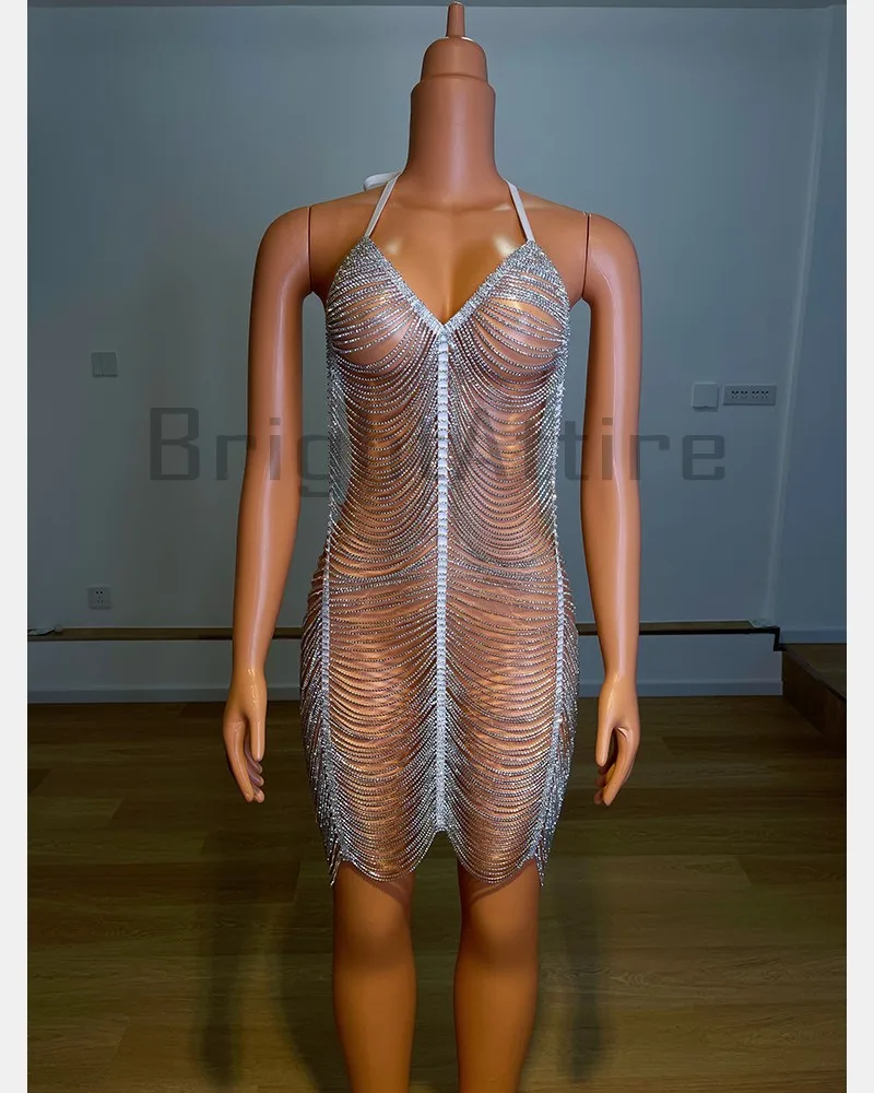 

Топ ручной работы, роскошное трико, боди с кристаллами, соблазнительное женское нижнее белье с цепочкой, женское банкетное платье бикини