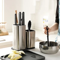 new stainless steel kitchen cutlery knife holders stand block buckets knife holder racks household storage kitchen sets
