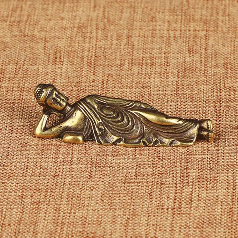 

Mini Retro Golden Lying Amitabha Buddha Statue Buddha Sculpture Figurines Copper Pure Brass Home Decoration Buddha Statues