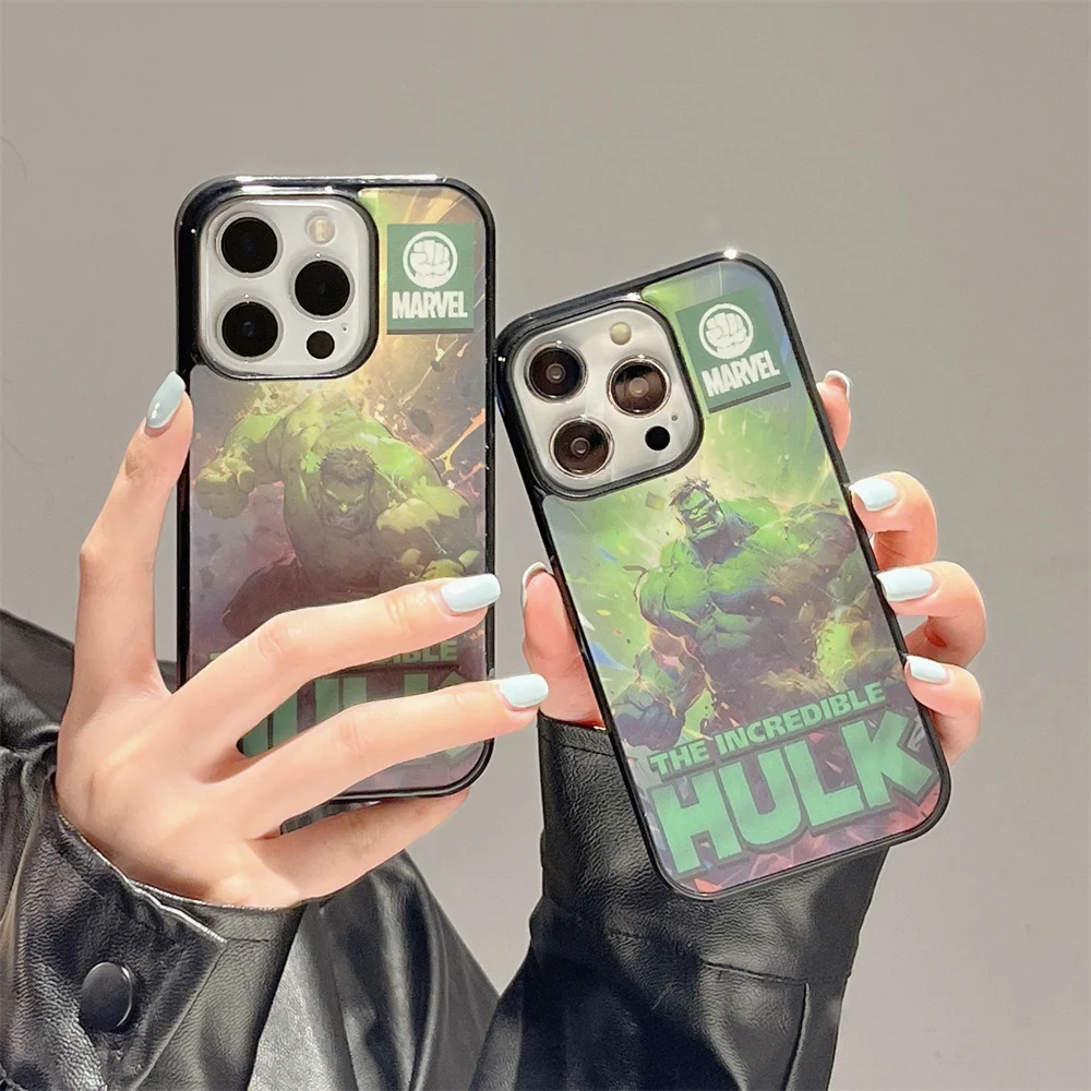 

Multi Layer Vary 3D Cartoon Case The Hulk For iPhone 15 14 13 12 Pro Max 11 Phonecase Magnetic for Magsafe Wireless Charge Cover