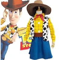 disney toy story 4 talking woody clothes buzz jessie rex action figures anime clothing police shepherd girl performance costume