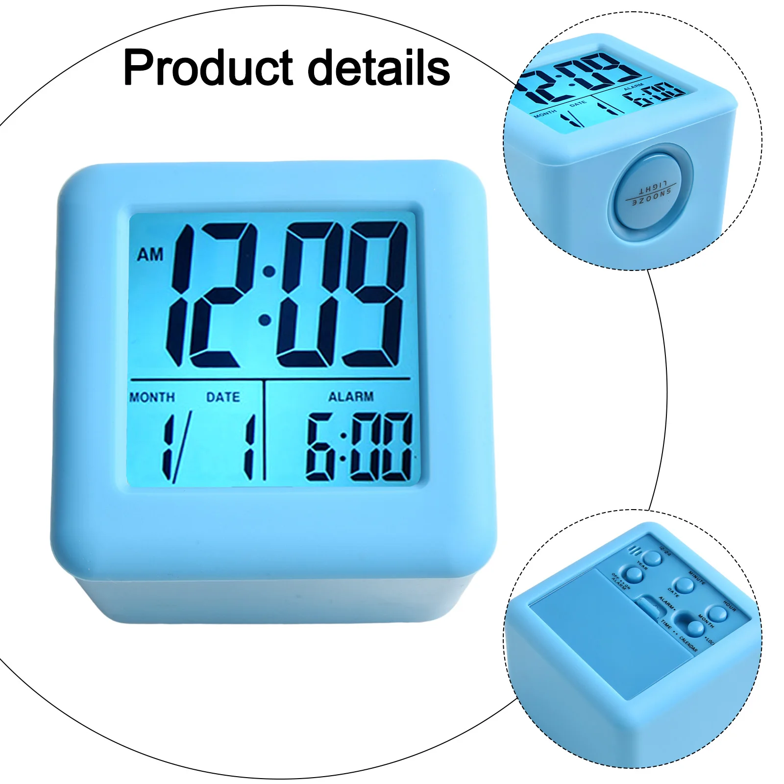 Цифровой будильник ЖК-будильник прикроватная тумбочка экологический
