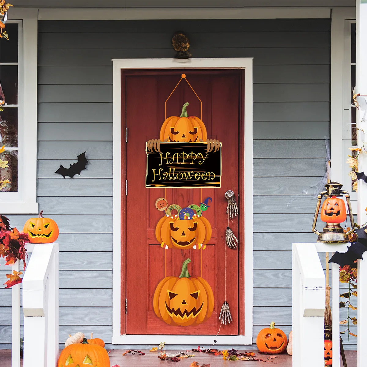 

Halloween Ghost Face Pumpkin Door Hangings Witch Hat Trick Or Treat Door Sign Pendant Happy 2023 Halloween Day Decor For Home