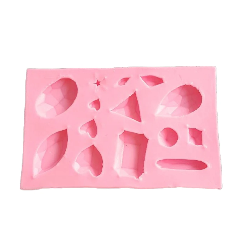 

1Pcs Food Grade Chocolate Mould Baking Accessories Gem Diamond Shaped Kitchen Gadgets Fondant Cake Mold Silicone