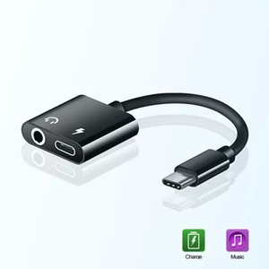 Type C Adapter 2 In 1 Splitter For Samsung Galaxy S21 S20 FE Note 20 Xiaomi Huawei Redmi USB C to 3.5 Jack Earphone Audio Cable