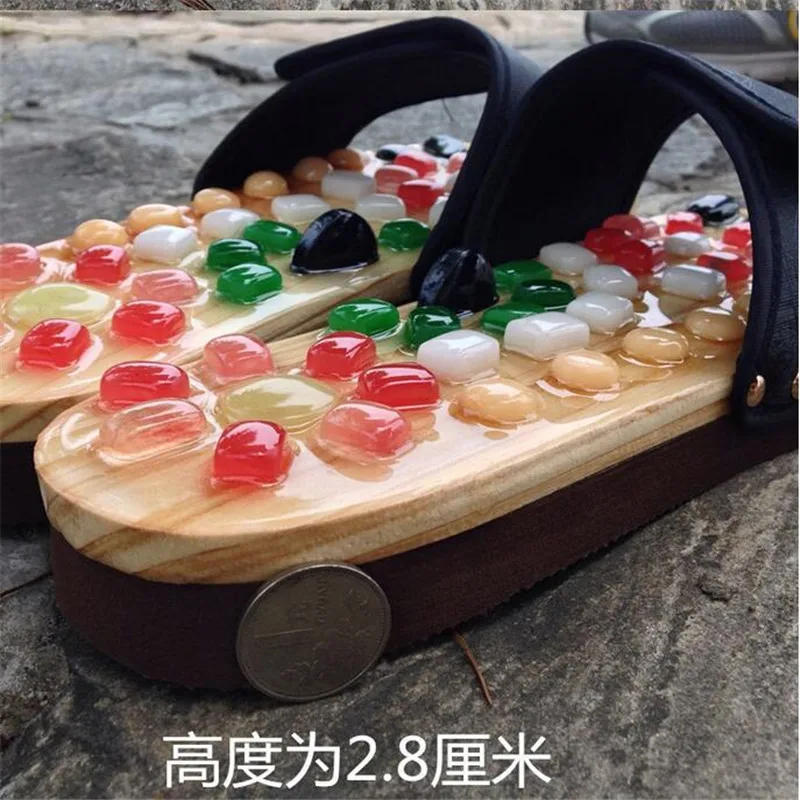 Relaxally акупрессурные тапочки массаж ног с натуральным камнем терапевтический