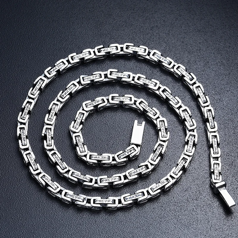 Мужское ожерелье из серебра 925 пробы в этническом стиле