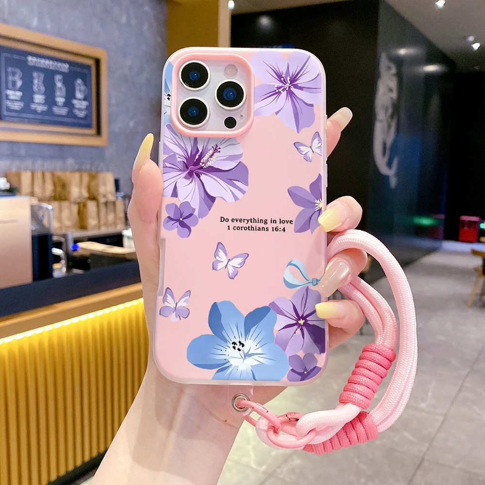 Фото Фиолетовый чехол-бабочка 2-в-1 с ремешком для Samsung Galaxy S26 Ultra S25 S23 S24 FE A57 A56 A54 A55 A16 A07 №4