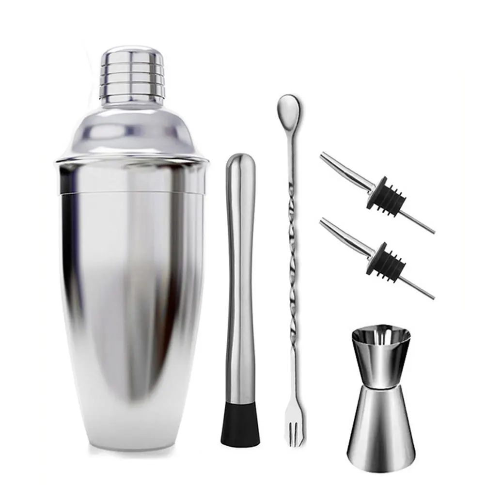 

Hot Sale Stainless Steel Cocktail Shaker Mixer Wine Martini Boston Shaker For Bartender Drink Party Bar Tools 550ML Accessory