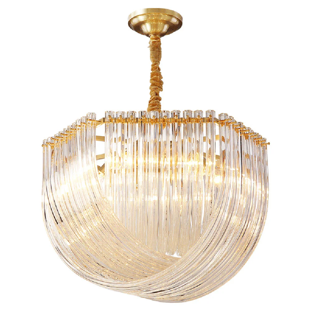 

Light Luxury Modern Suspension Dimmable LED Chandelier Height Adjustable Hanging Lamp Lustre Home Decor Appliance Foyer Lobby