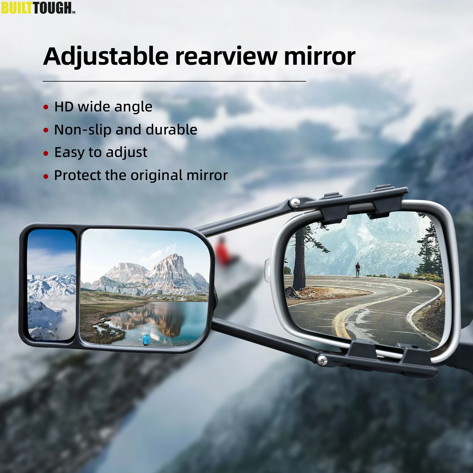 

Удлинительное зеркало заднего вида для автомобиля, зеркало для буксировки прицепа, регулируемое крепление для буксировки грузовика, внедорожника, удлинение двойного бокового зеркала на крыле