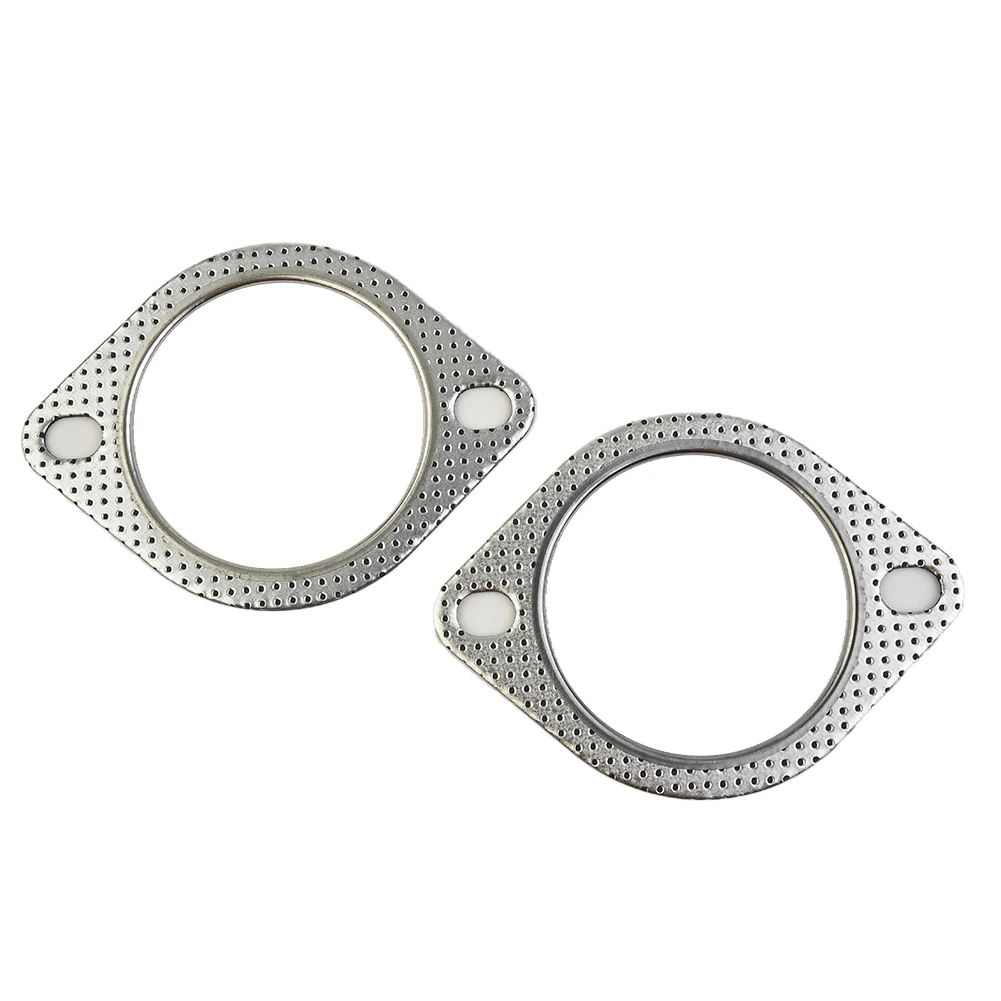

Downpipe Flange Gasket Exhaust System Ideal Accessories Metal Multi Layer Parts Reinforced 2 Bolt 3\" Inch Durable Practical