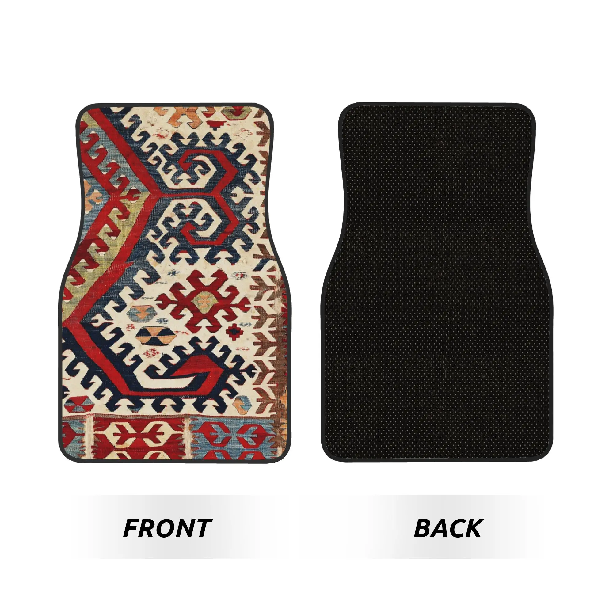Фото Комплект из 4 универсальных автомобильных ковриков Hotamis Antique Konya Turkish Kilim из хрустального бархата для переднего и заднего ряда, защитные коврики для автомобиля №2