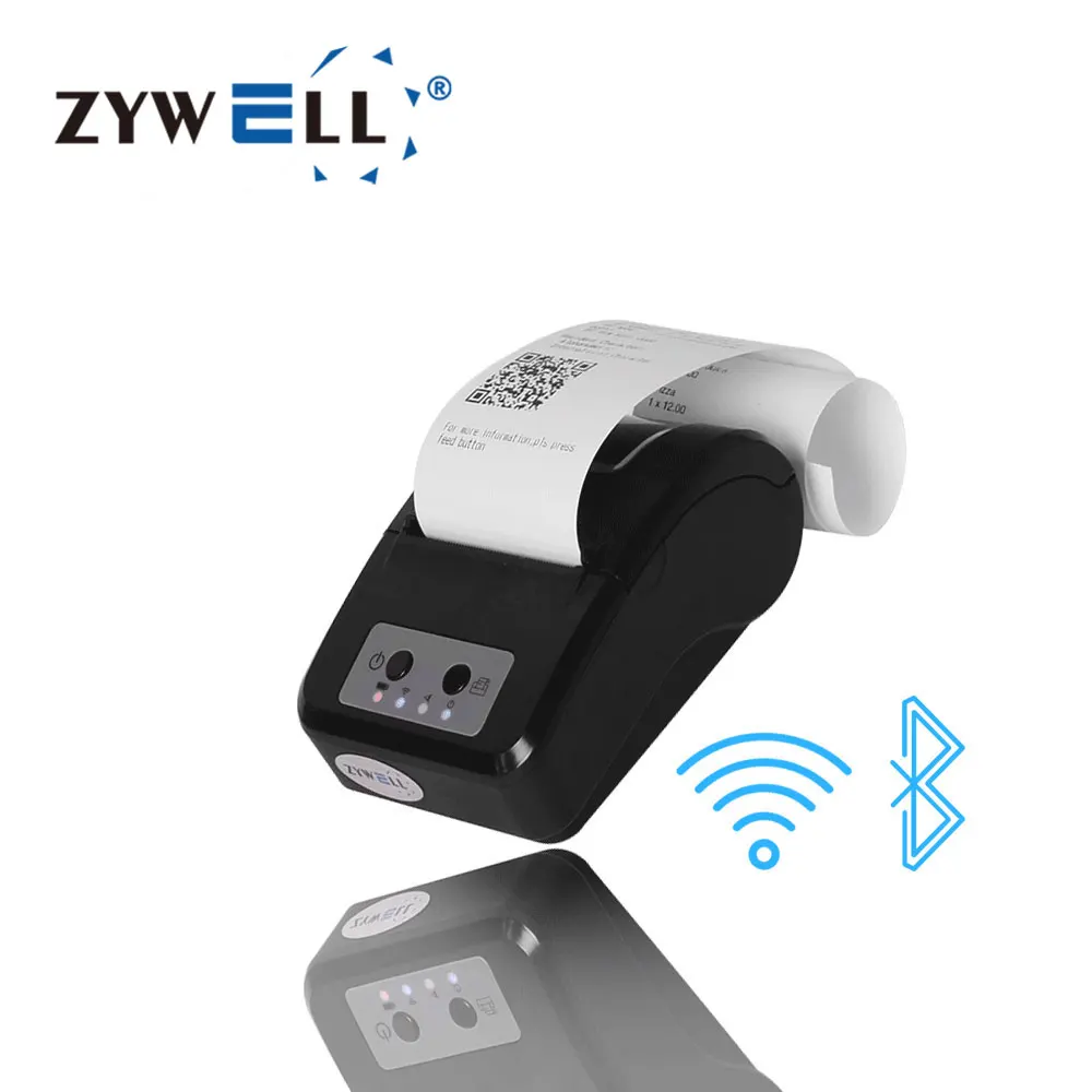 

58mm Mini Portable Bluetooth Pocket Mobile Printer ZYWELL POS Wireless Handheld Thermal Receipt Printer