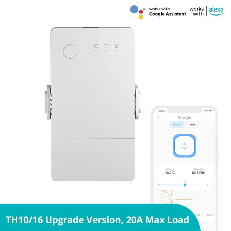 

Переключатель SONOFF TH Origin 20A / 16A с поддержкой Wi-Fi