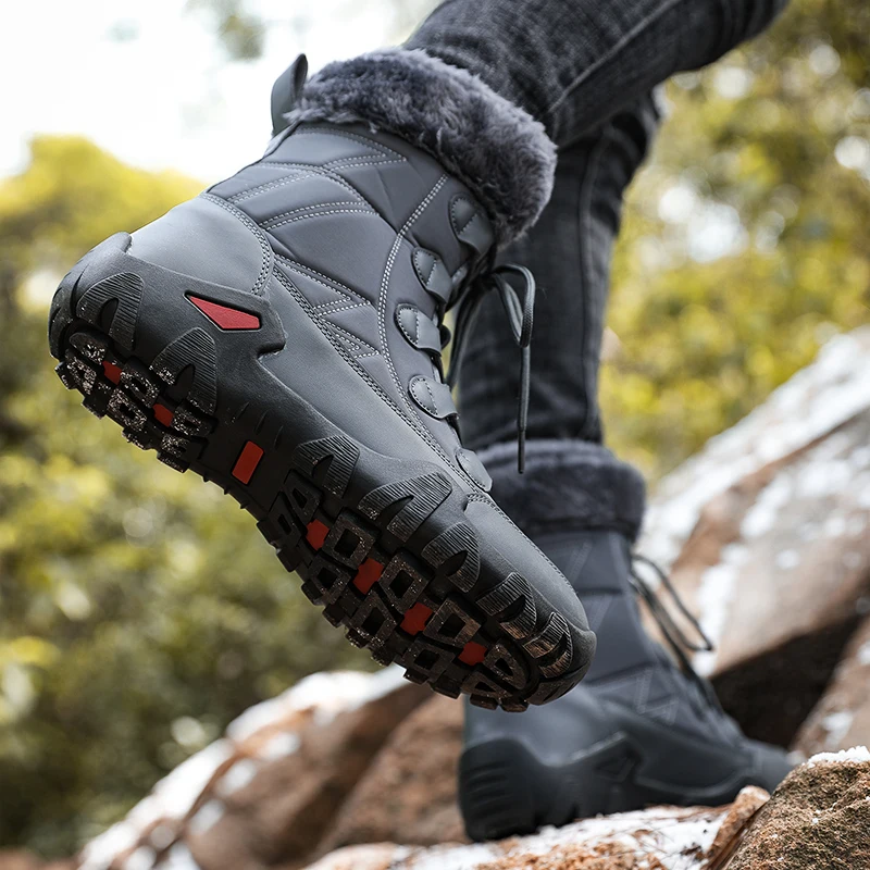 GR-1188 WATERPROOF SNOW WALKING SHOES MEN'S HUNTING BOOTS TACTICAL SHOES DESERT COMBAT ANKLE LEATHER MOUNTAINEERING SHOES