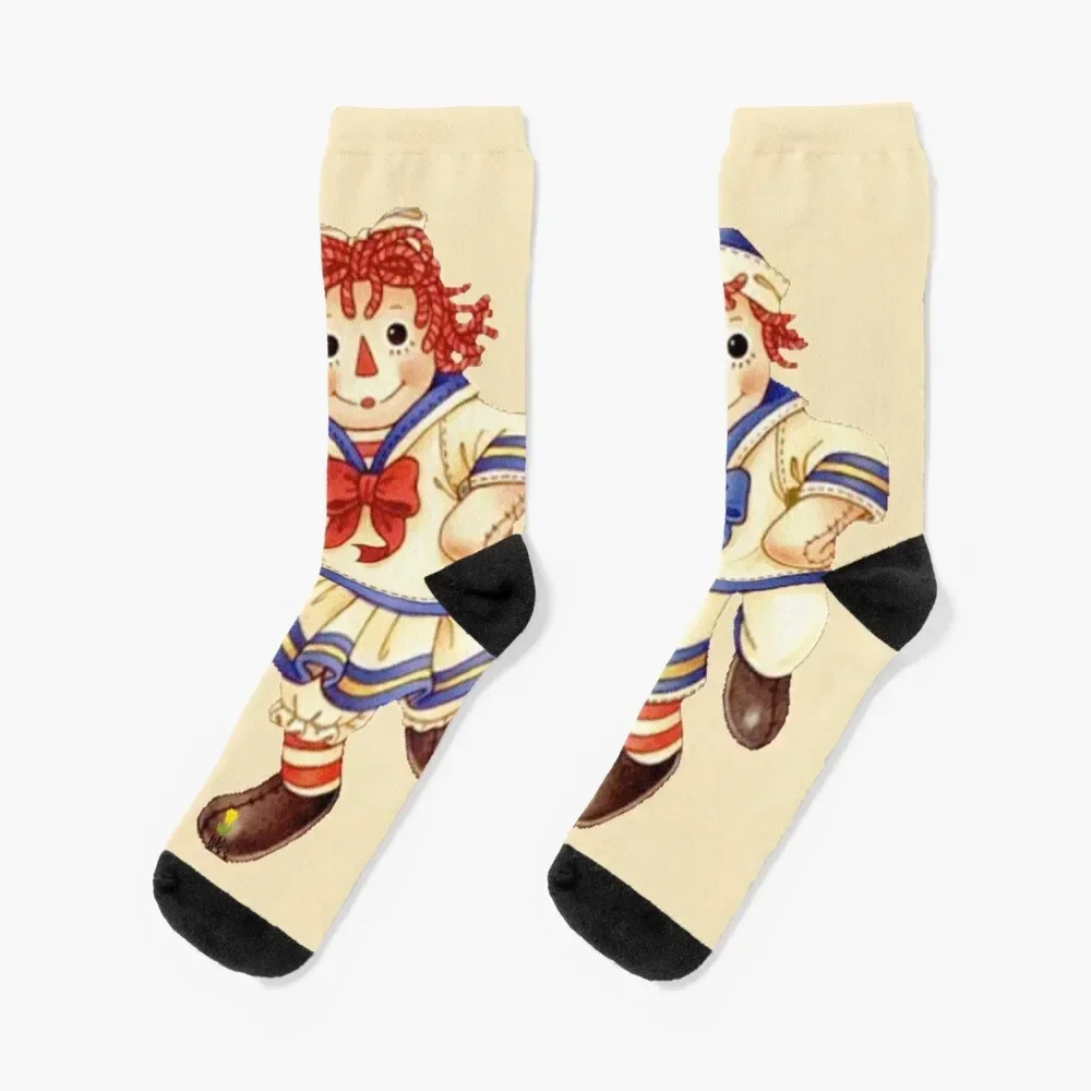 Носки Raggedy ann and andy спортивные чулки нескользящие носки kawaii женские и мужские
