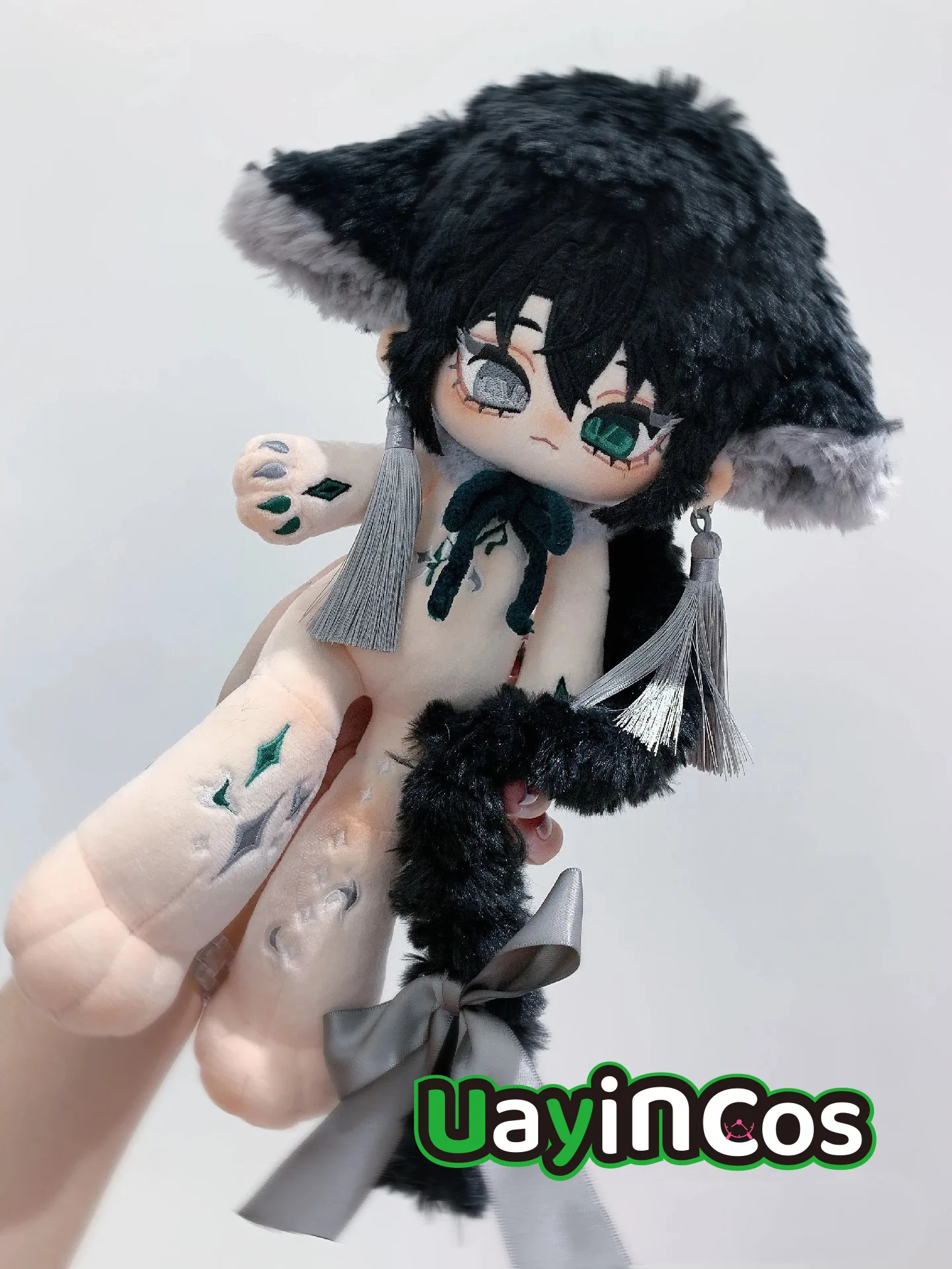 Плюшевая хлопковая кукла с хвостом животных 30 см без атрибутов