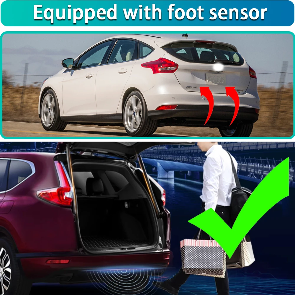 

Для Ford Focus 3 Mk3 Hatchback 2011-2019 Автомобильная электрическая задняя дверь с электроприводом, автоматическая система задней двери с датчиком ноги