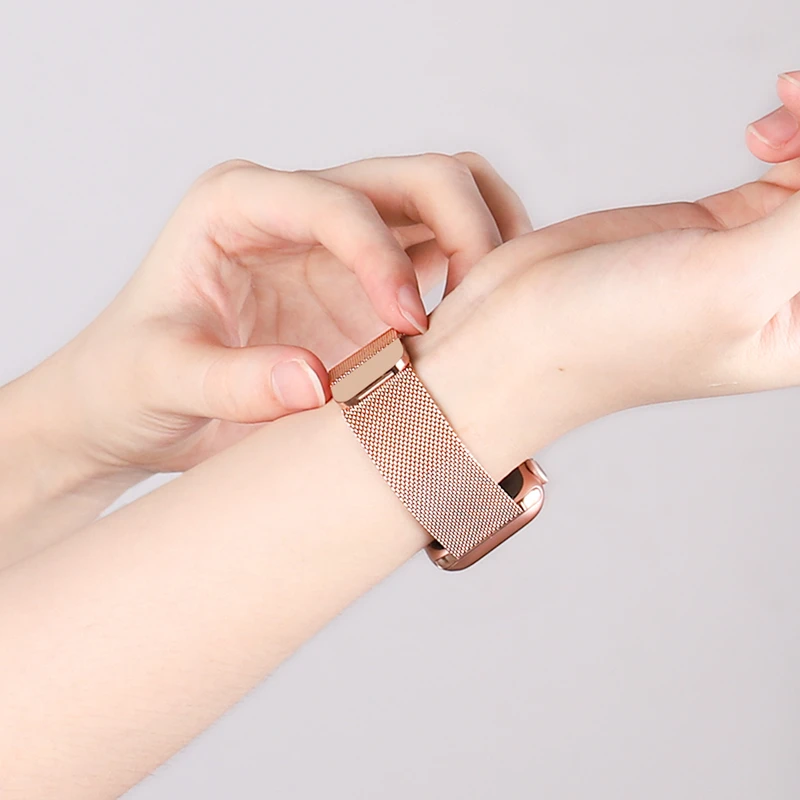Фото Ремешок «Миланская петля» из нержавеющей стали для Apple Watch, магнитный браслет для iwatch Series 7 se 6 5 4, 41 мм 45 мм 44 мм 40 мм 42 мм 38 мм №4