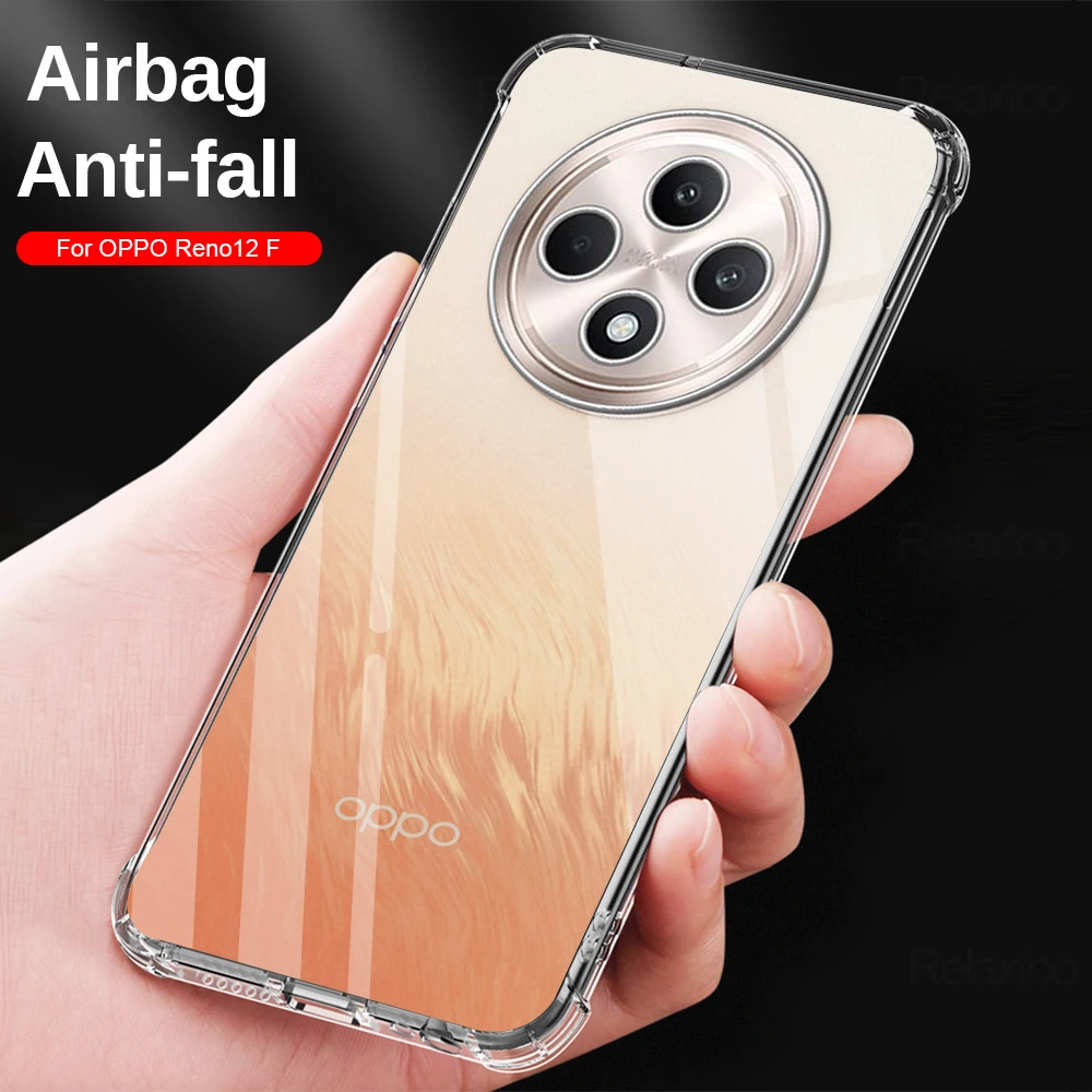 Тонкий прозрачный мягкий чехол из ТПУ для объектива Oppo Reno12 F 4G 5G защитный