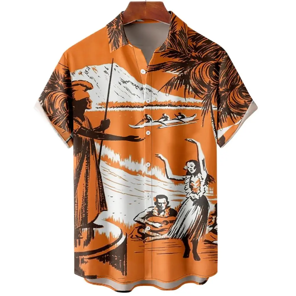

2022 Men's Hawaiian Shirt 3d Print Short Sleeve Beach Holiday Tropical Shirt Oversized Top Luxury Men's Shirt 2022