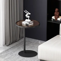 nordic glass sofa side table simple modern small apartment coffee tables side mesa movable bedside corner mesas creative round
