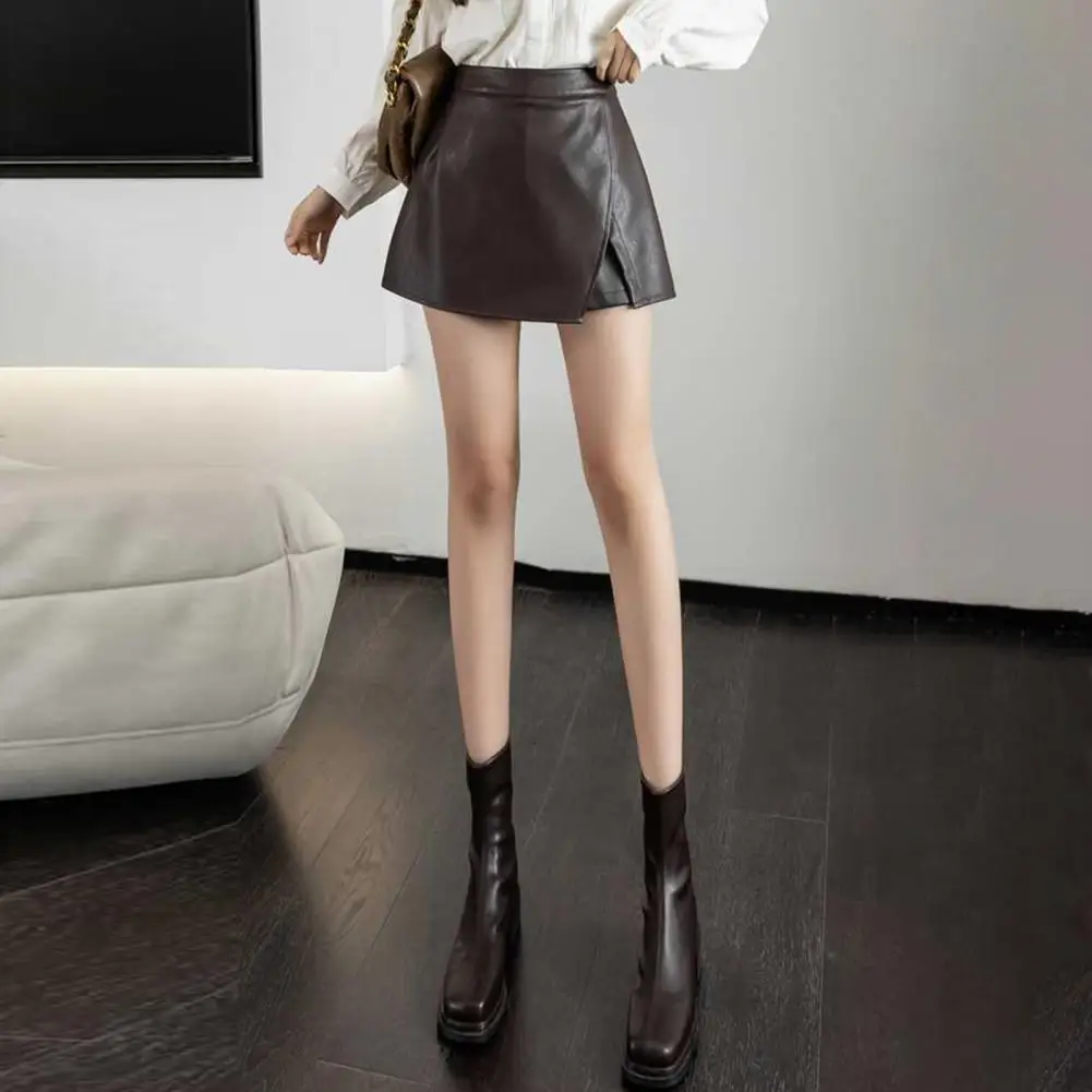 

Клубная юбка, шорты из искусственной кожи, платье выше колена, Клубная юбка с прострочкой, шорты, весенние шорты для покупок