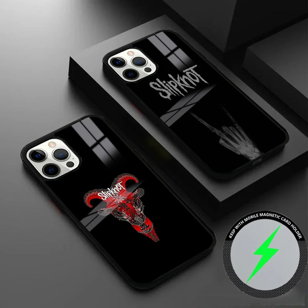 Чехол для телефона Band S-SlipknotS в стиле хип-хоп iPhone 16 15 14 13 12 11 Pro Max Plus Mini Magsafe Mirror