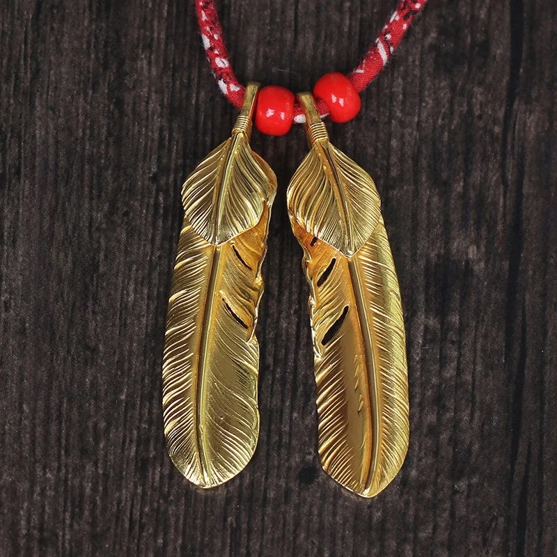 Подвеска Wild Manor Goros Takahashi Feather My Lang Sle Gold Yu Wenle Same золото 8 карат