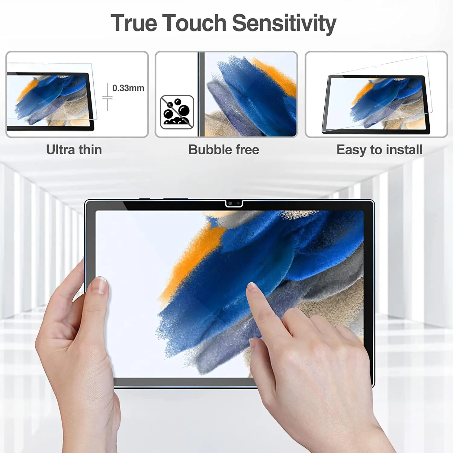 2 pcs tempered glass screen film guard for samsung galaxy tab a8 10 5 inch 2022 cover screen protector sm x200 sm x205 sm x207 free global shipping