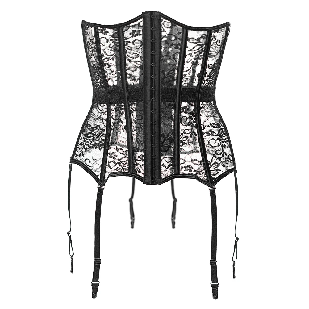 Varsbaby Sexy 2pcs Waist Corsets with Stockings Slim Shapewear Waist Bodysuit Women Lace Black Corset Sexy Plus Size