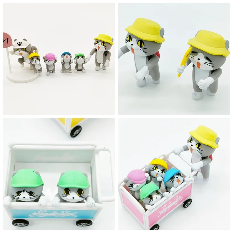 

Original Kawaii Japan capsule Toys Cabin Gashapon Official Cat Kindergarten Working Kitty Cute Figure Anime Miniature Collection