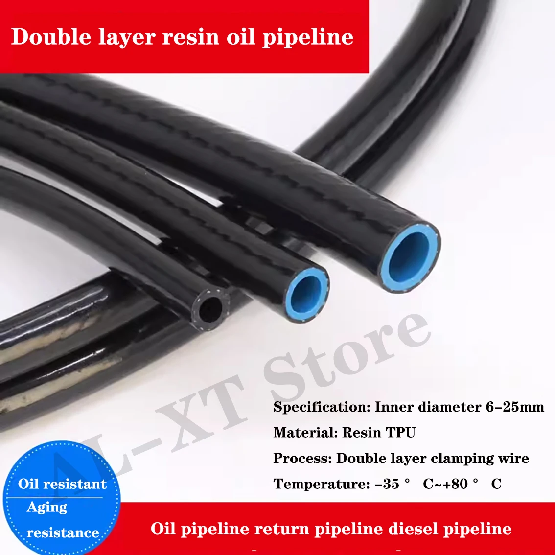 1 м ~ 10 двухслойный масляный трубопровод из смолы ID 6 мм 8 12 14 16 19 22 25 бензин для